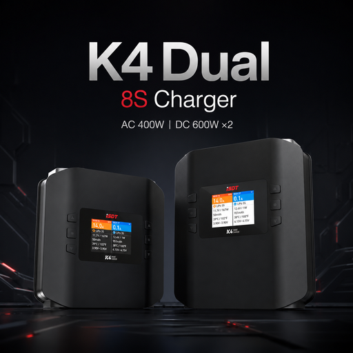 ISDT K4 8S LiPo smart dual charger with AC 400W and DC 600W x2 charging power