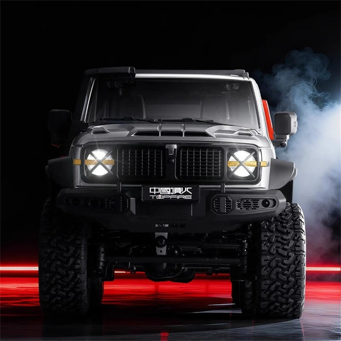 MNRC MN300 1/12 4WD RC rock crawler front view LED headlights
