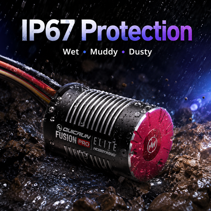 Hobbywing QUICRUN Fusion Pro Elite 2300KV FOC 2-in-1 50A ESC & Motor System for 1/10 RC Crawlers