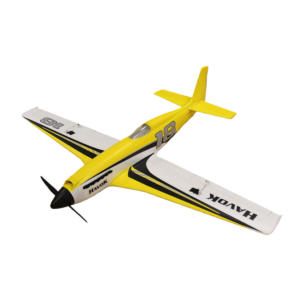 CNHL Havok 1000mm 4S Sport Racer RC Plane PNP – High-Vis Yellow/Red ...