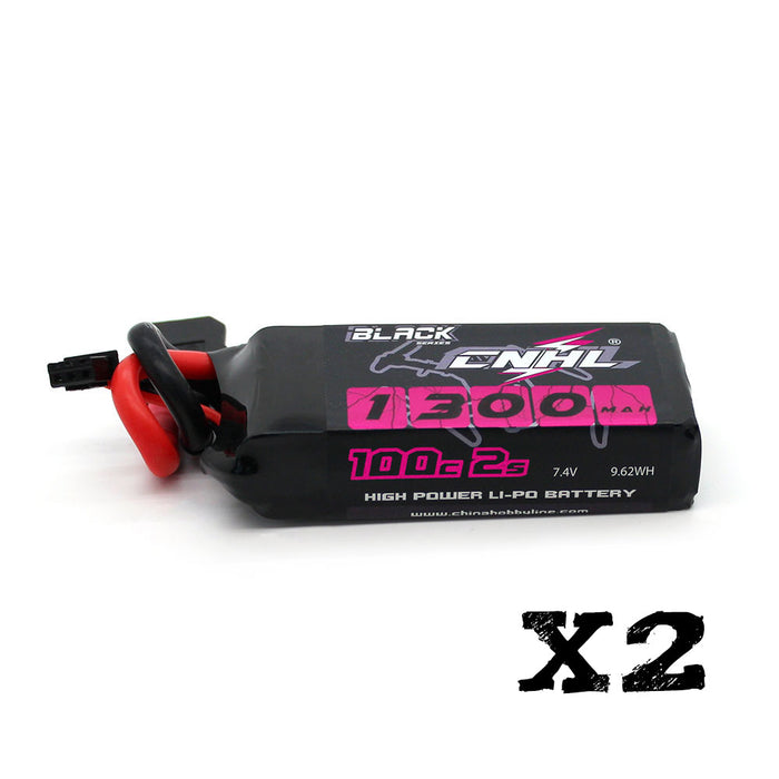 2 Packs CNHL Black Series 1300mAh 11.1V 3S 100C Lipo Battery with XT60 Plug-UK/CA Warehouse