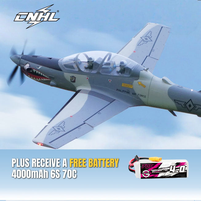 【Free Battery】CNHL Super Tucano 1600mm RC Warbird Plane PNF with Retracts Flaps & LED Lights