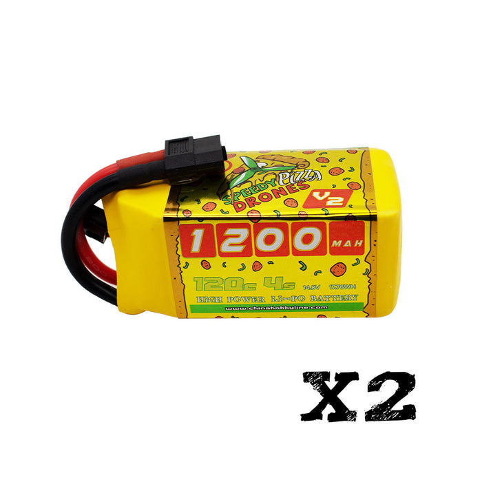 CNHL Speedy Pizza V2.0 1200mAh 14.8V 4S 120C Lipo Batterij met XT60 Stekker