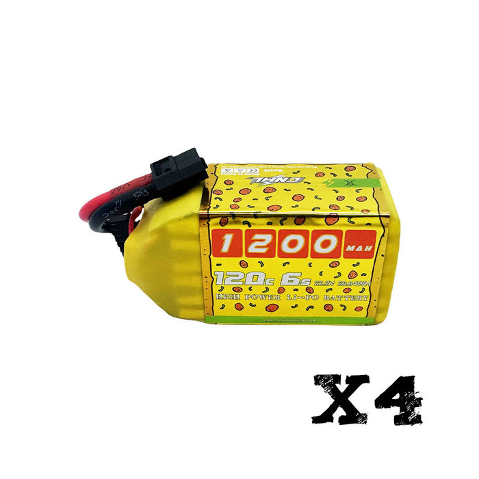 2 Packs CNHL Speedy Pizza V2.0 1200mAh 22.2V 6S 120C Bateria Lipo com Ficha XT60