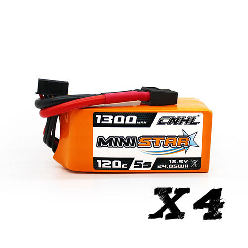 CNHL MiniStar 1300mAh 5S 120C LiPo Battery Combo Pack