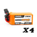 CNHL Ministar 1300mAh 6S 120C Lipo Battery Pack XT60 - Combo x4