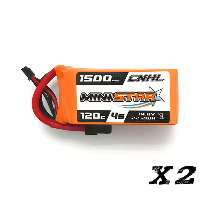 [Combo] 2 paquetes CNHL Black Series 1500mAh 14.8V 4S 100C Batería Lipo con enchufe XT60 