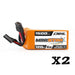 2 Packs CNHL MiniStar 1500mAh 22.2V 6S Lipo Battery 120C with XT60 Plug