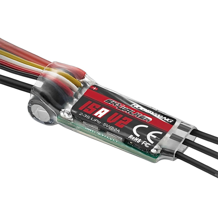Hobbywing SkyWalker 15A V2 brushless ESC for micro RC aircraft with linear 5V 2A BEC and Reverse Brake