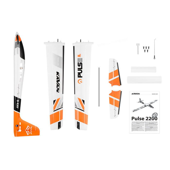 CNHL KAVAN Pulse 2200 V2 2206mm PNP RC Sport Glider Plane - Orange
