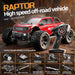 SCY 18102 brushed RC monster truck promotional poster with wheel details