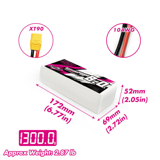 r c helicopter lipo dimensions LiperiAir 5200mAh 12S 80C 44.4V Battery Stick Pack (True 12S) No Connector For RC 4000mAh 2units Zeee Lipo Battery 11.1V