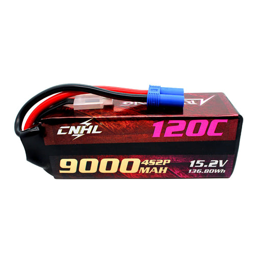 CNHL Racing Series LiHV 9000mAh 15.2V 4S 120C Lipo Battery with EC5 Plug For RC Racing