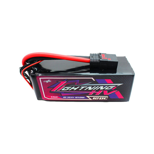 CNHL Lightning LiHV 5500mAh 30.4V 8S 120C HV Lipo Battery with 8#AWG QS8 Plug