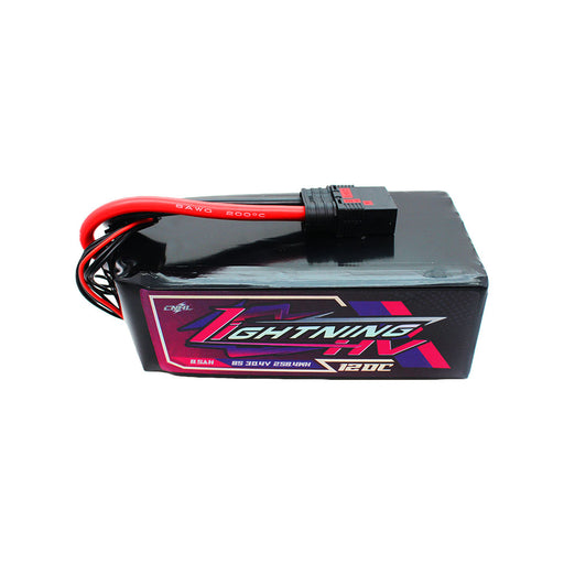 CNHL Lightning LiHV 8500mAh 30.4V 8S 120C HV Lipo Battery with 8#AWG QS8 Plug