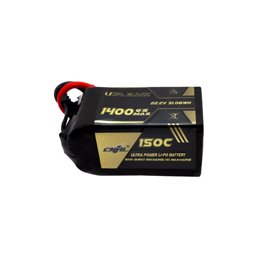 CNHL Ultra Black 1400mAh 22.2V 6S 150C Lipo Battery with XT60 Plug