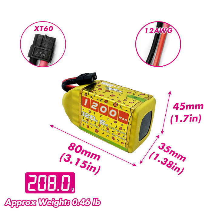 6s lipo battery 1200mah