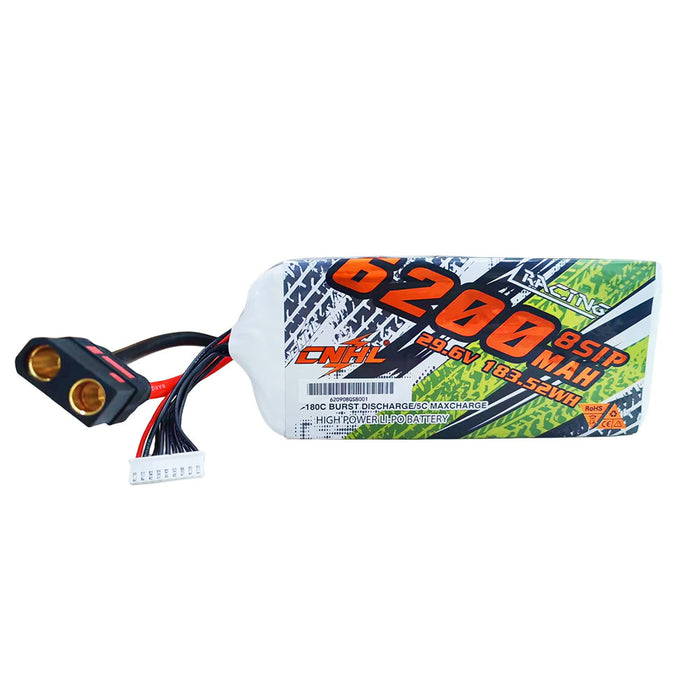 CNHL Racing Series 6200mAh 29.6V 8S 90C Lipo Battery with QS8 Plug