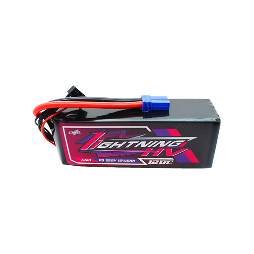 CNHL Lightning LiHV 7200mAh 22.8V 6S 120C HV Lipo Battery with EC5 Plug