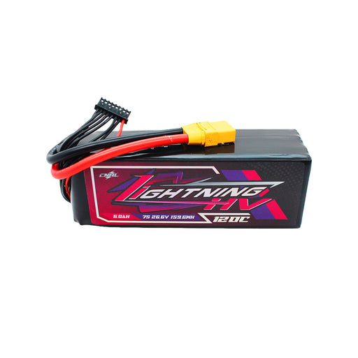 CNHL Lightning LiHV 6000mAh 26.6V 7S 120C HV Lipo Battery with XT90 Plug