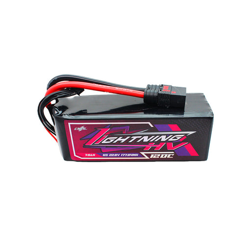 CNHL Lightning LiHV 7800mAh 22.8V 6S 120C HV Lipo Battery with 8#AWG QS8 Plug