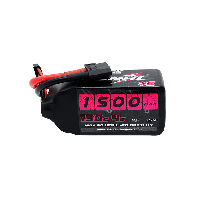 CNHLBlaCkシリーズ1500mAh14.8V4S 100C Lipoバッテリー（XT60プラグ付き）