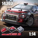 MJX Hyper Go 14303 1/14 Brushless 4WD RC Rally Car Citroen C3 WRC style racing on dirt road