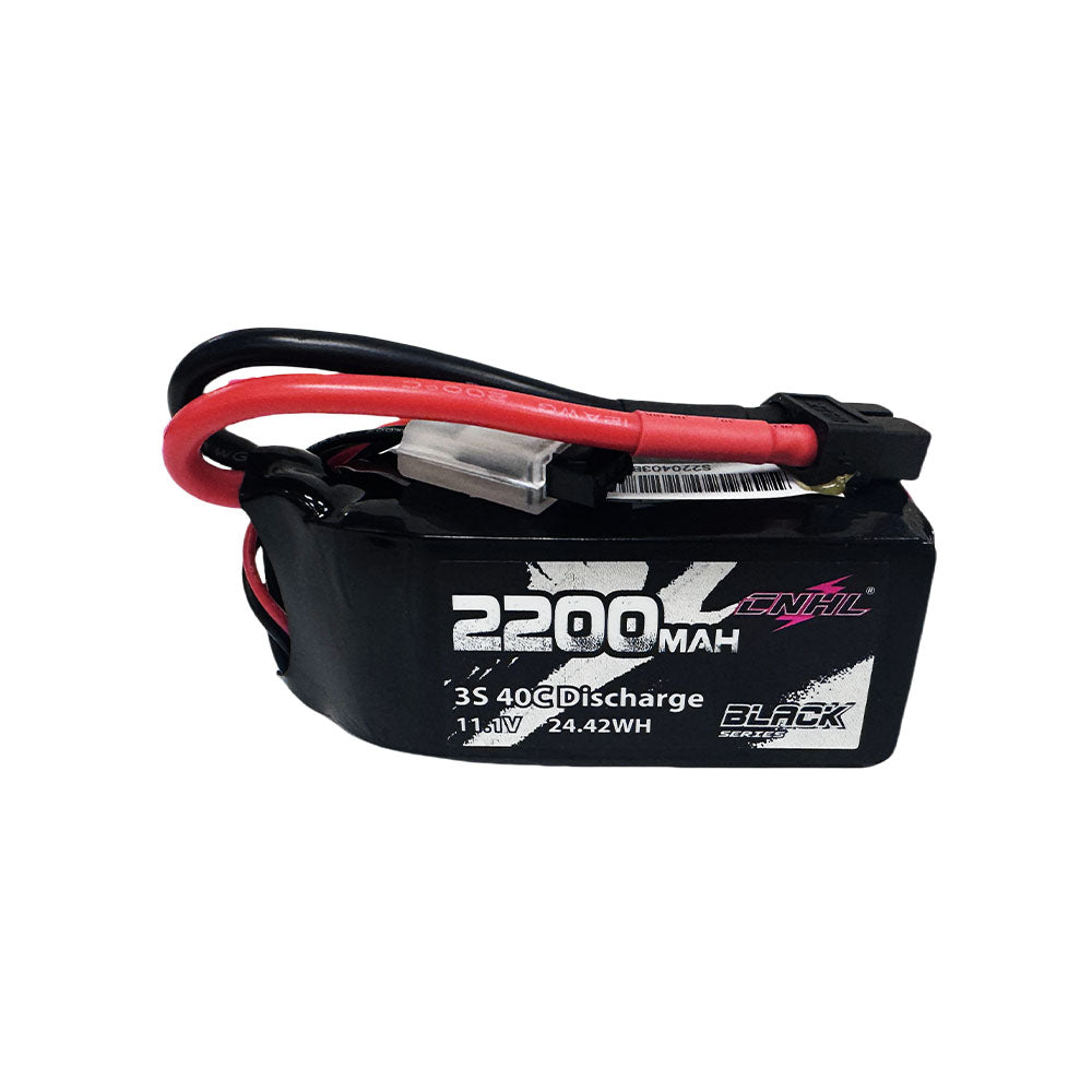 Batterie Lipo CNHL Black Series Shorty 2200 mAh 3S 11,1 V 40 C avec prise XT60