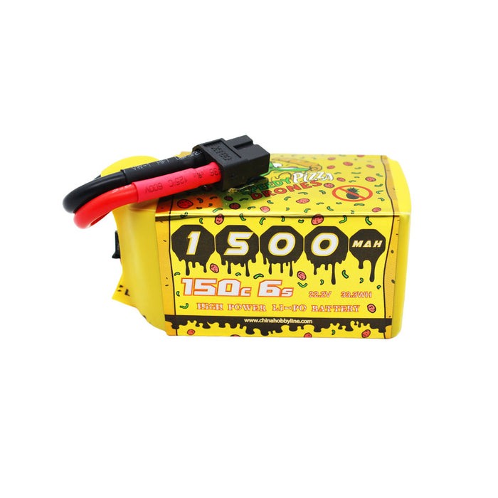 CNHL Pizza Series Pro 1500mAh 22.2V 6S 150C Lipo Battery with XT60 Plug