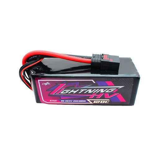 CNHL Lightning LiHV 6700mAh 30.4V 8S 120C HV Lipo Battery with 8#AWG QS8 Plug