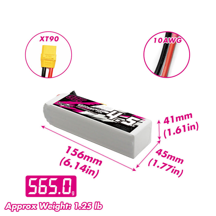 CNHL 4500MAH 18.5V 5S 30C Batteria Lipo con spina XT90