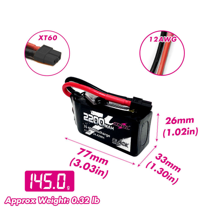 cnhl 3s lipo shorty 2200mah