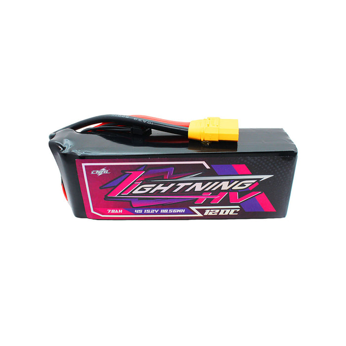 CNHL Lightning LiHV 7800mAh 15.2V 4S 120C HV Lipo Battery with XT90 Plug
