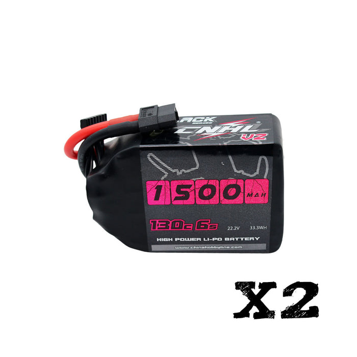 [Combo] 2 Packungen CNHL Black Series 1500 mAh 22,2 V 6S 100 C Lipo-Akku mit XT60-Stecker