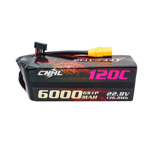CNHL Racing-serien LiHV 6000mAh 22.8V 6S Lipo-batteri 120C med XT90-kontakt