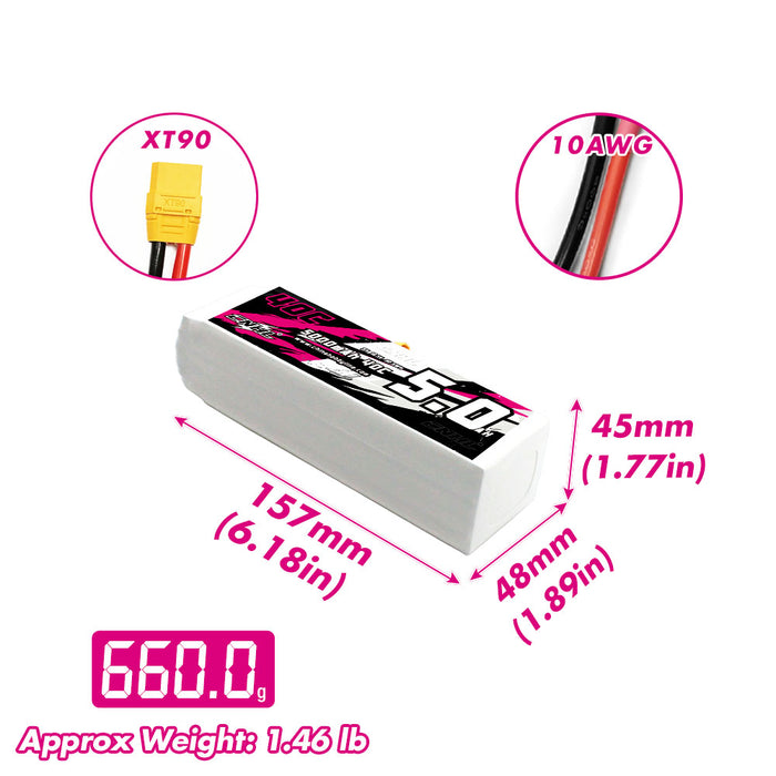 CNHL 5000mAh 18.5V 5S 40C Lipo Battery with XT90 Plug