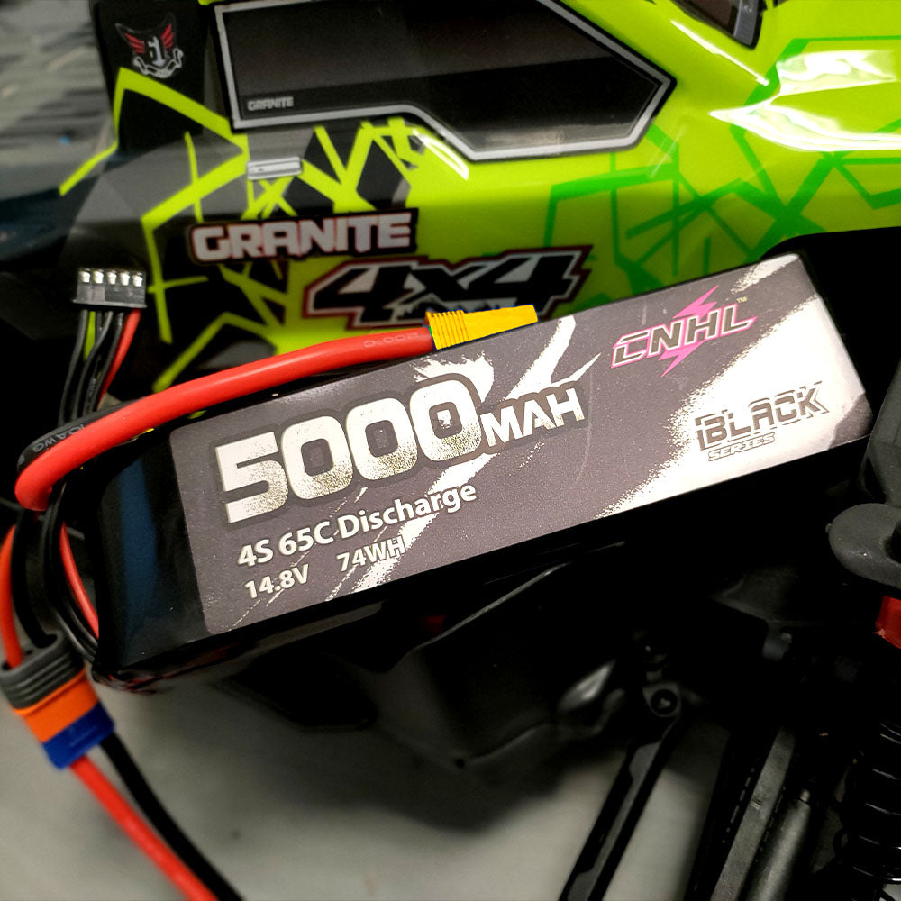 CNHL Black Series 14.8V 4S Lipo battery 5000mAh 65C with XT90 Plug