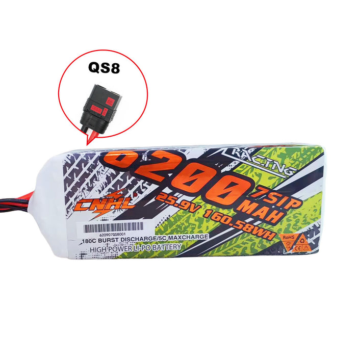 CNHL Racing Series 6200mAh 25.9V 7S 90C Lipo Battery with QS8 Plug