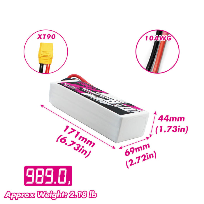 CNHL 8000mAh 18.5V 5S 30C Lipo Battery with XT90 Plug