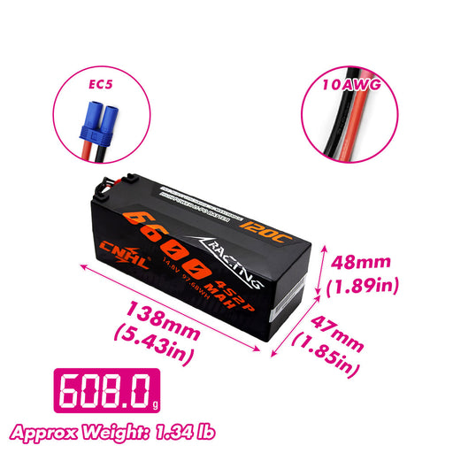 Tamiya Batterie RC LiPo 6500 mAh 7,4 V 45C