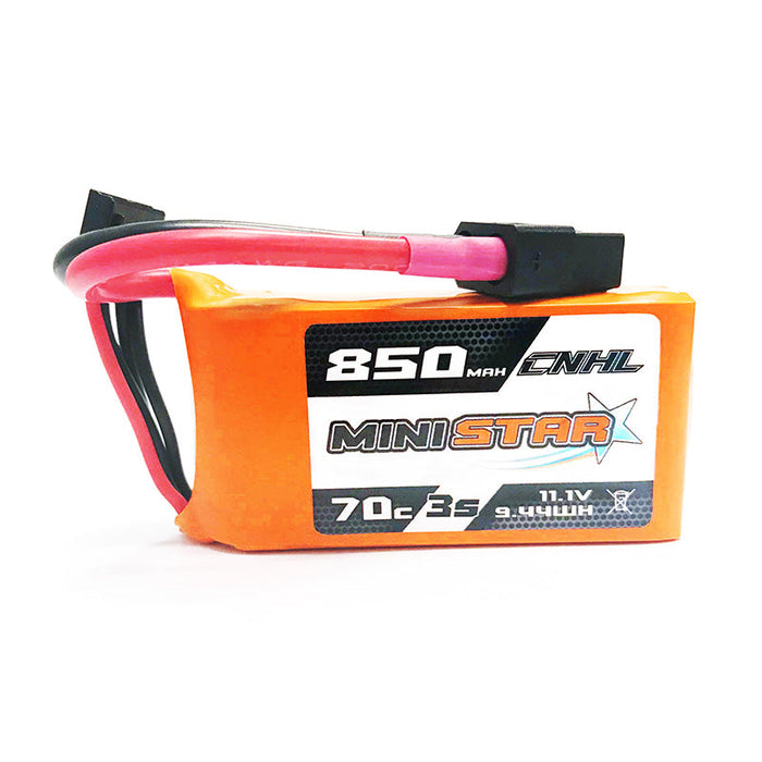 4 packs CNHL Ministar 850mAh 11.1V 3S 70C Lipo Battery avec plug