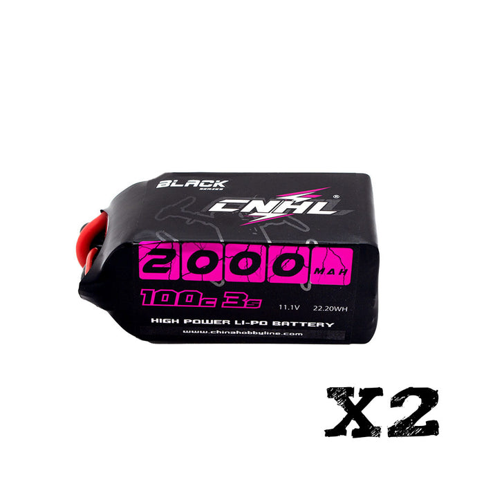 CNHL Black Series 2000MAH 11.1V 3S 100C Batteria Lipo con spina XT60