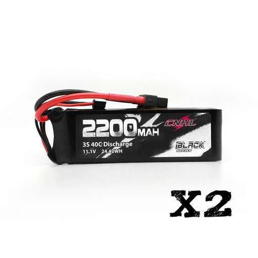 CNHL Black Series 2200mAh 3S Lipo Battery with XT60 Plug (2-Pack)
