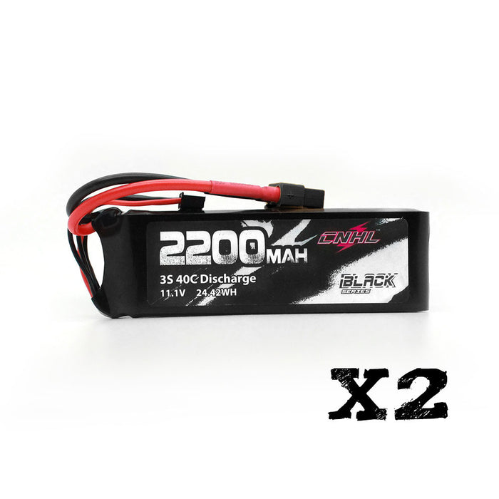CNHL Black Series 2200mAh 3S Lipo Battery with XT60 Plug (2-Pack)