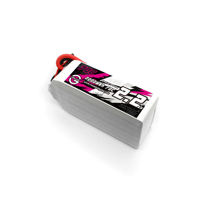 2 Packs CNHL G+Plus 2200mAh 22.2V 6S 70C Lipo Battery with XT60 Plug