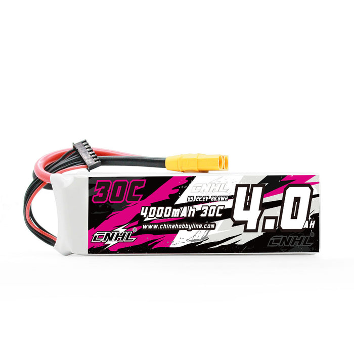 CNHL 4000mAh 22.2V 6S 30C Lipo Battery with XT90 Plug