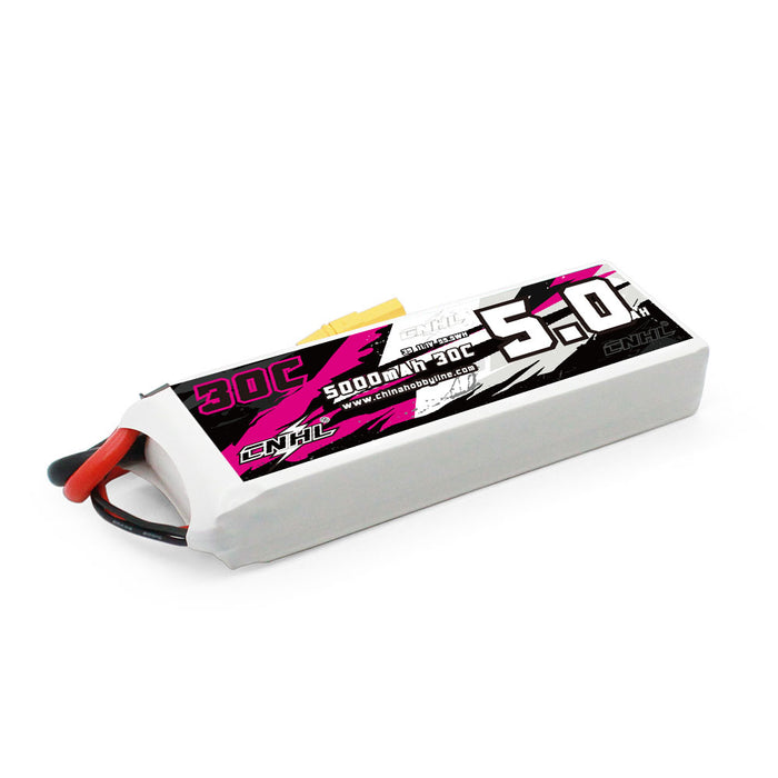 CNHL 5000mAh 11.1V 3S 30C Lipoバッテリー（XT90プラグ付き）