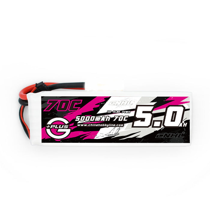 CNHL G+Plus 5000mAh 14.8V 4S 70C Lipo Battery Soft Pack without Connector