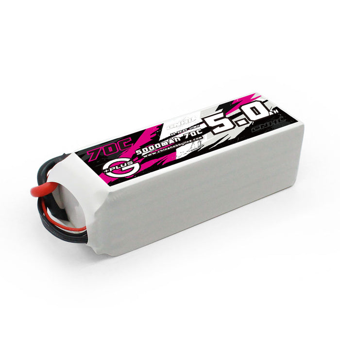8# wire on CNHL 5000mAh 6S 70C Lipo Battery