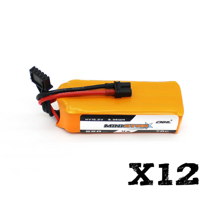 12 packs CNHL Ministar HV 550mAh 15.2V 4S 70C Lipo Batterie avec entrepôt XT30U-UK